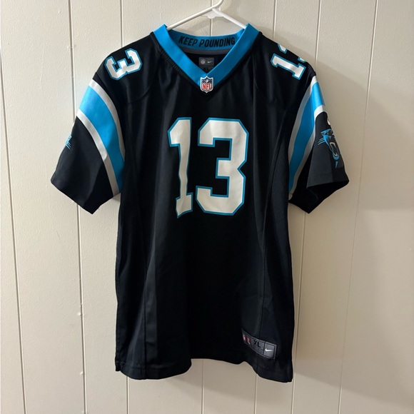 Nike Black and Blue kids Football Jersey XL Carolina Panthers NFL Benjamin 13 - Picture 1 of 7
